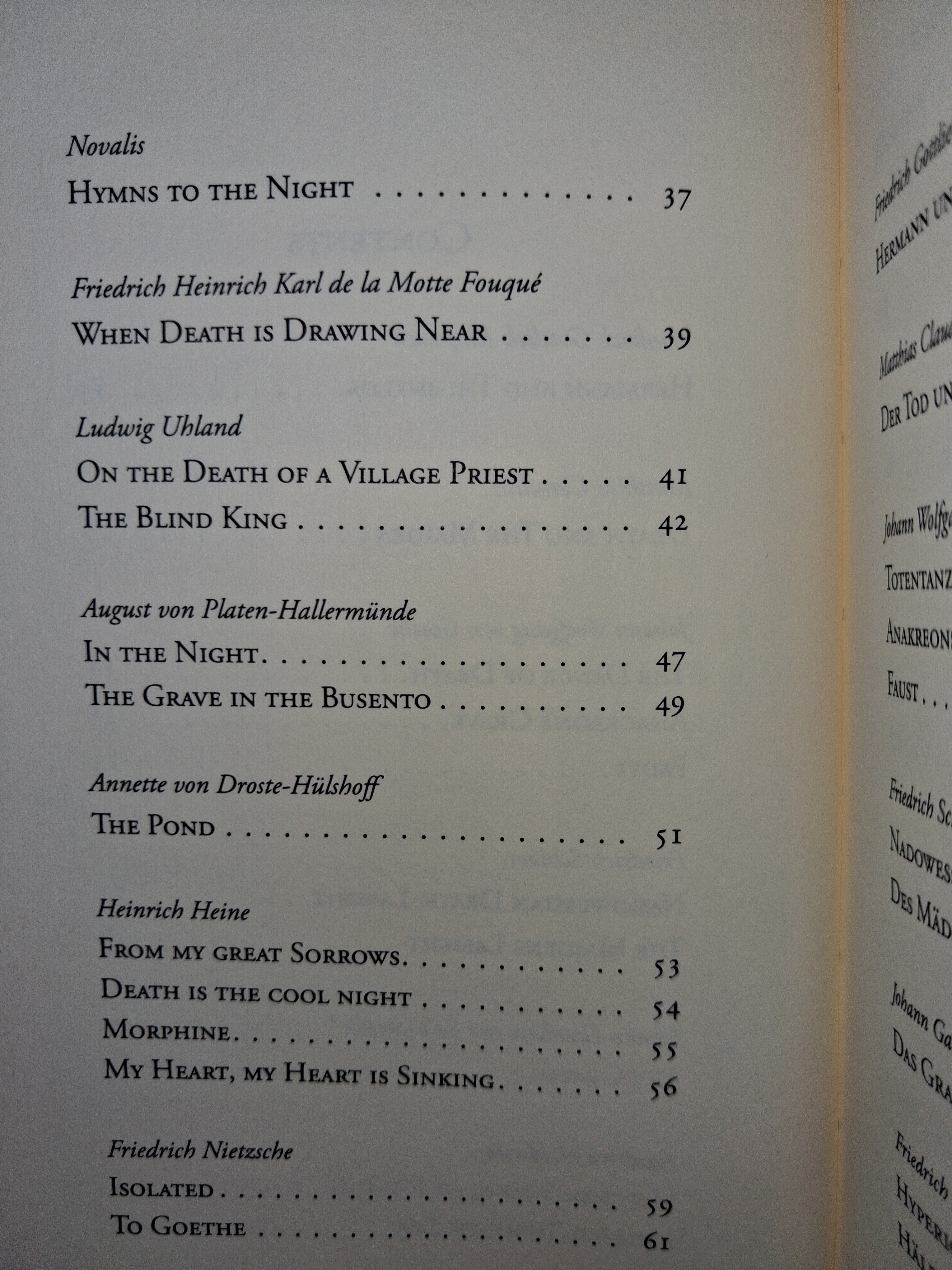 Der Tod: An Anthology of German Death Poetry | Bilingual English & German Hardcover