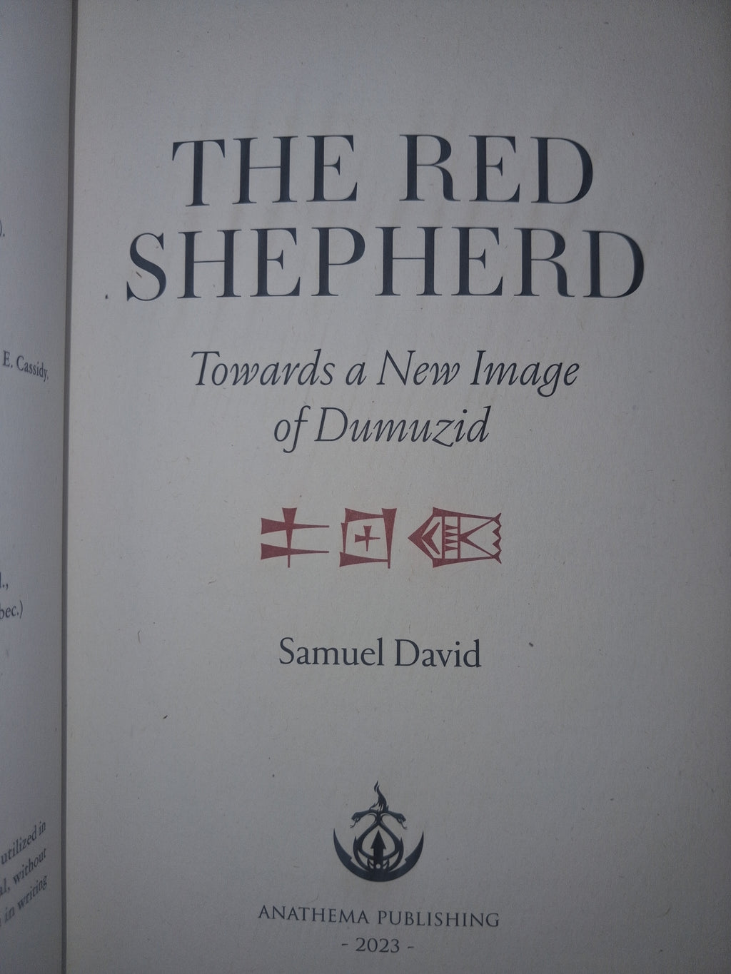 The Red Shepherd: Towards a New Image of Dumuzid by Samuel David