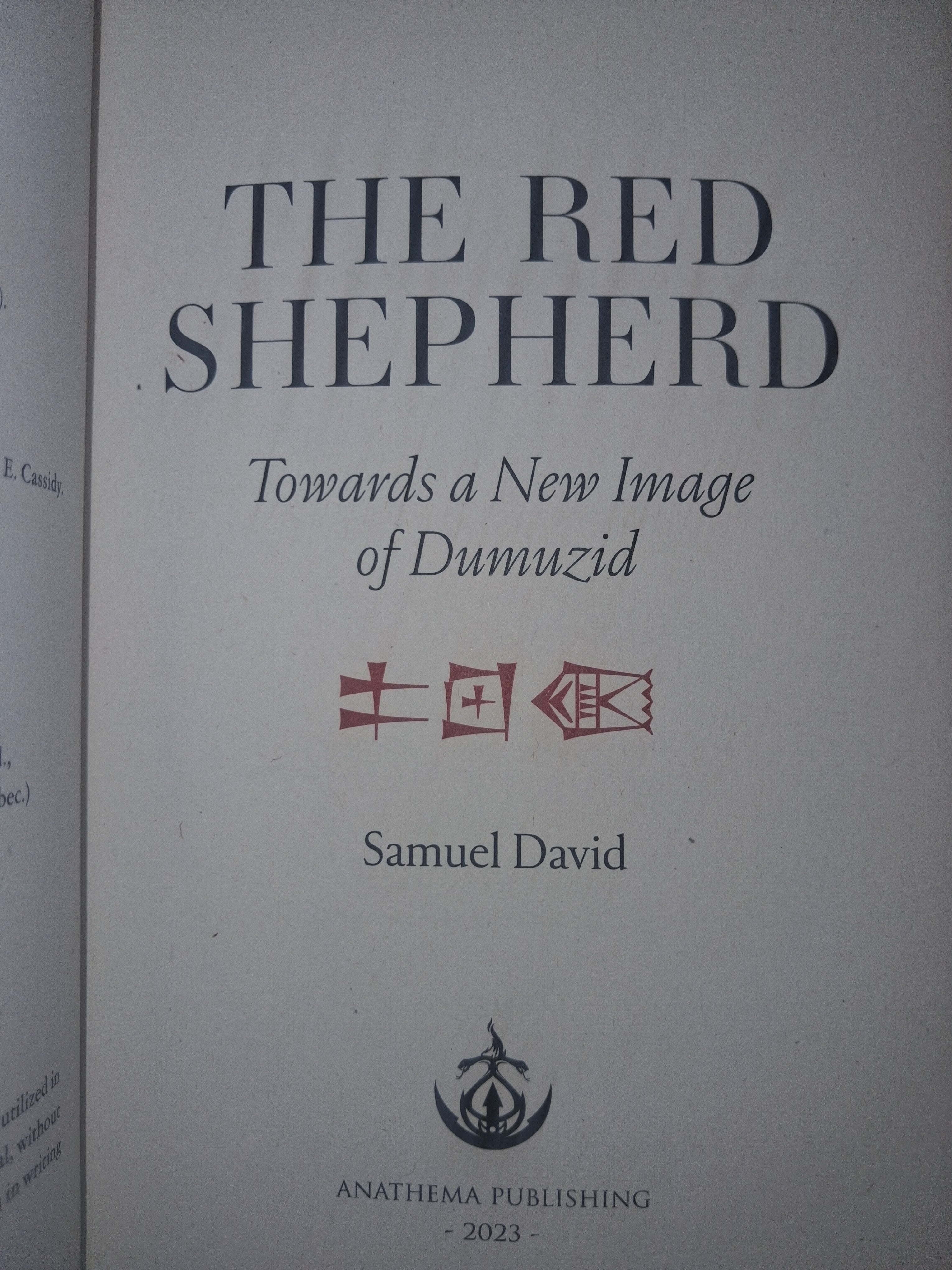 The Red Shepherd: Towards a New Image of Dumuzid by Samuel David