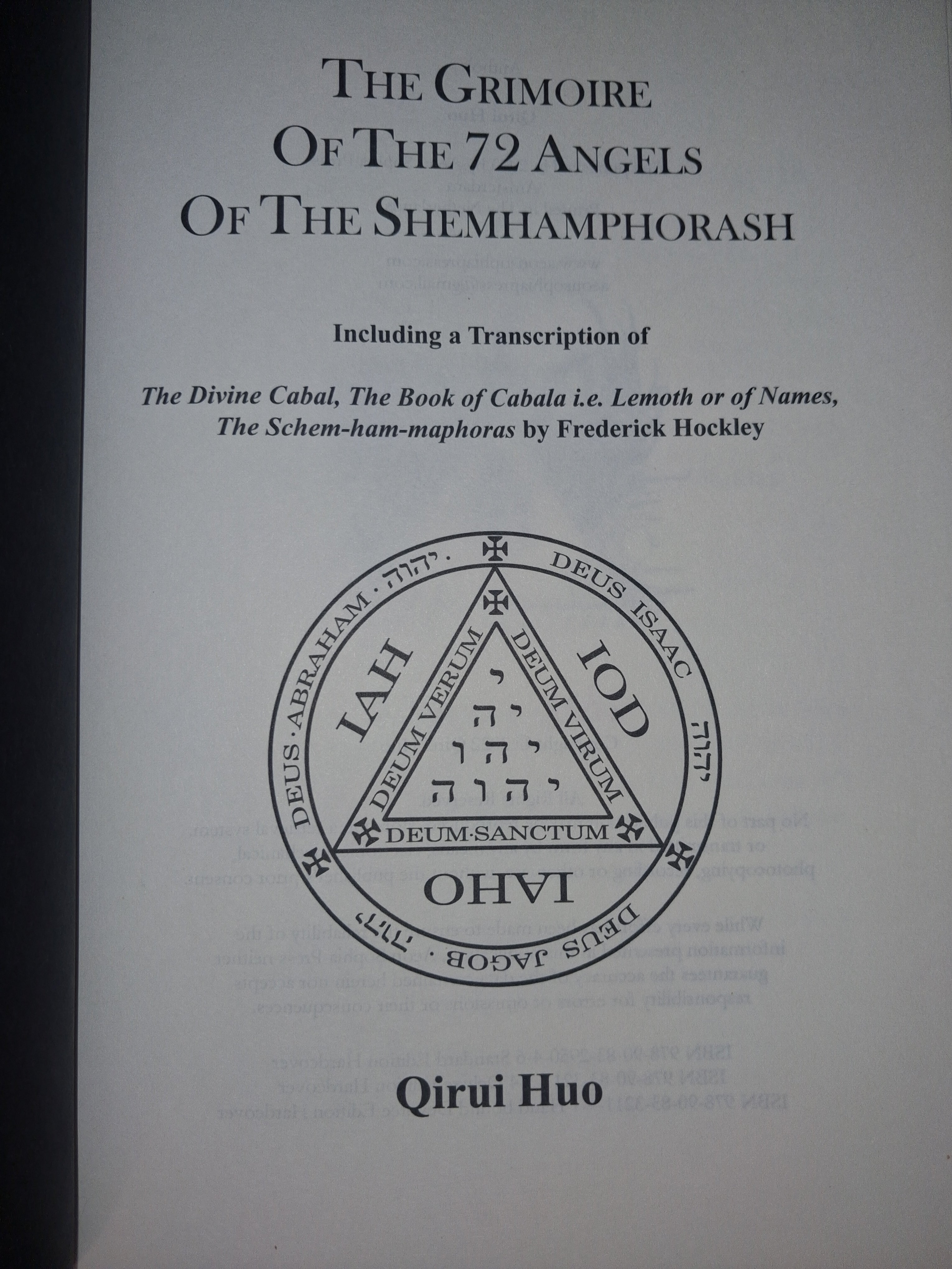 The Grimoire of the 72 Angels of the Shemhamphorash — by Qirui Huo