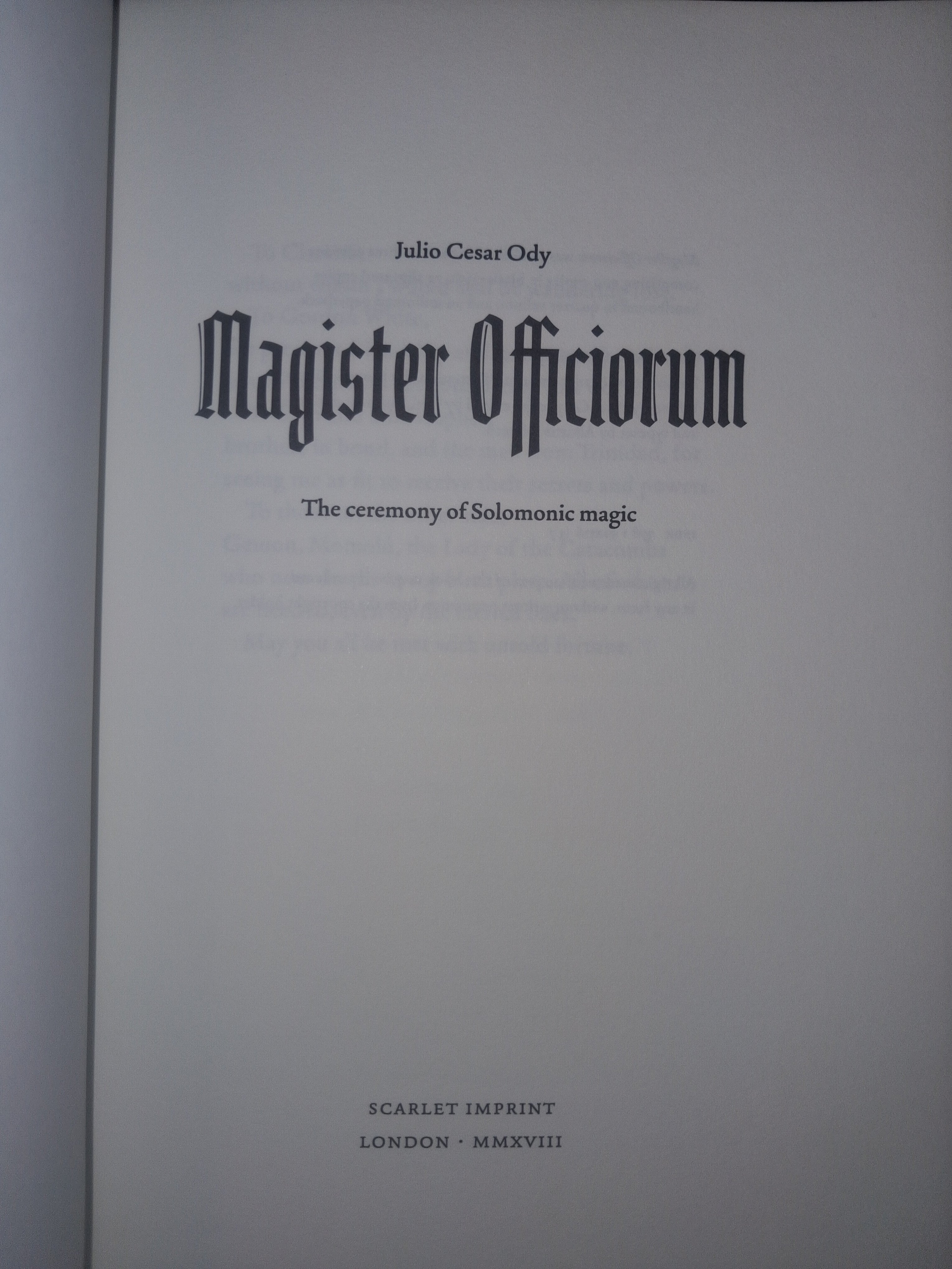 Magister Officiorum by Julio Cesar Ody