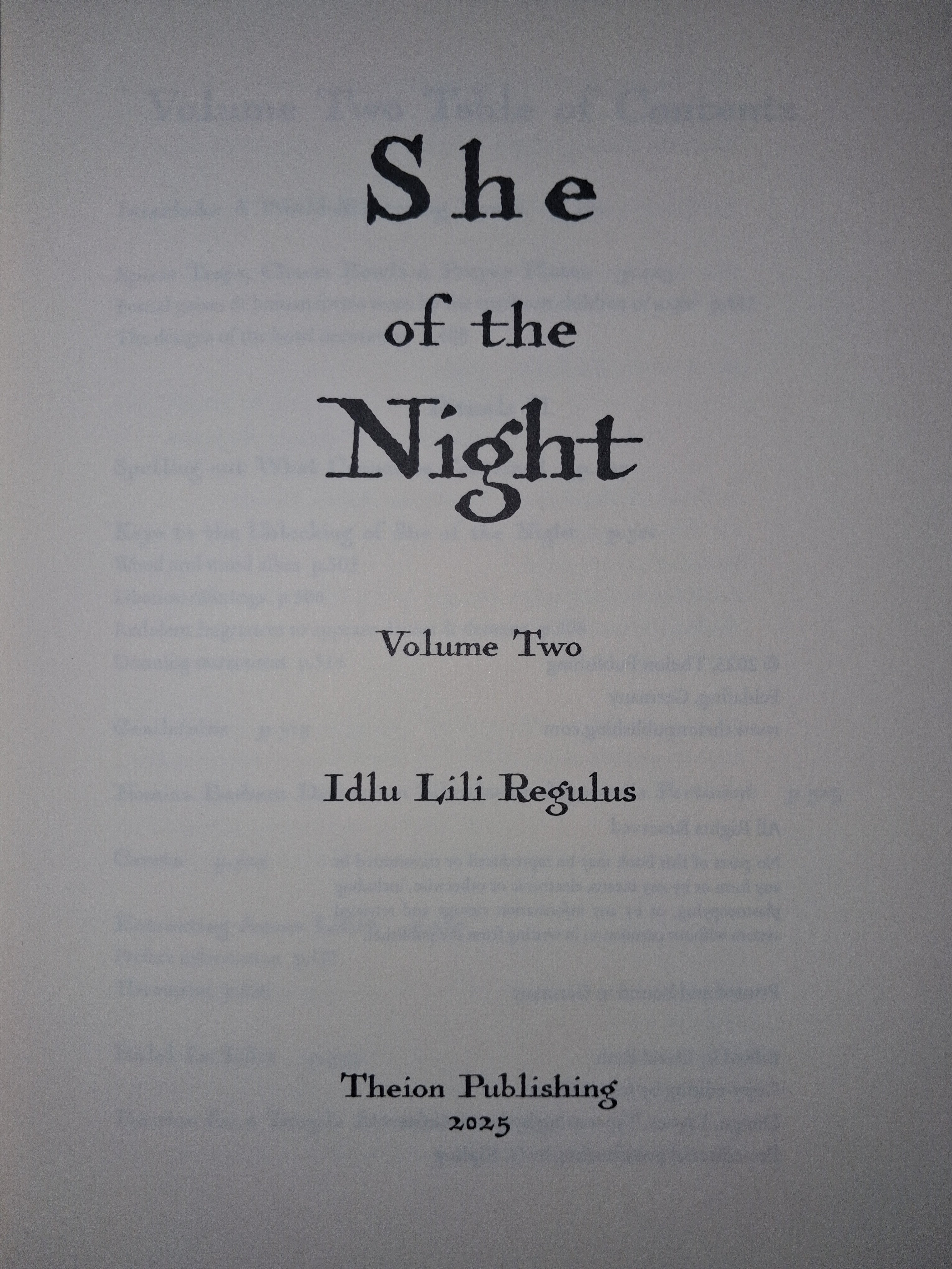 She of the Night (Second Edition)
