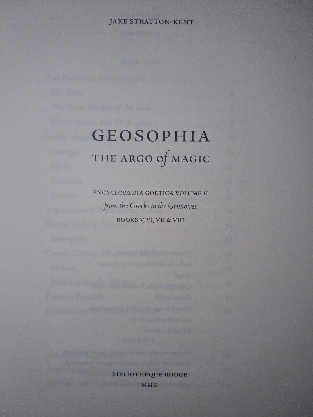 Geosophia: The Argo of Magic by Jake Stratton-Kent