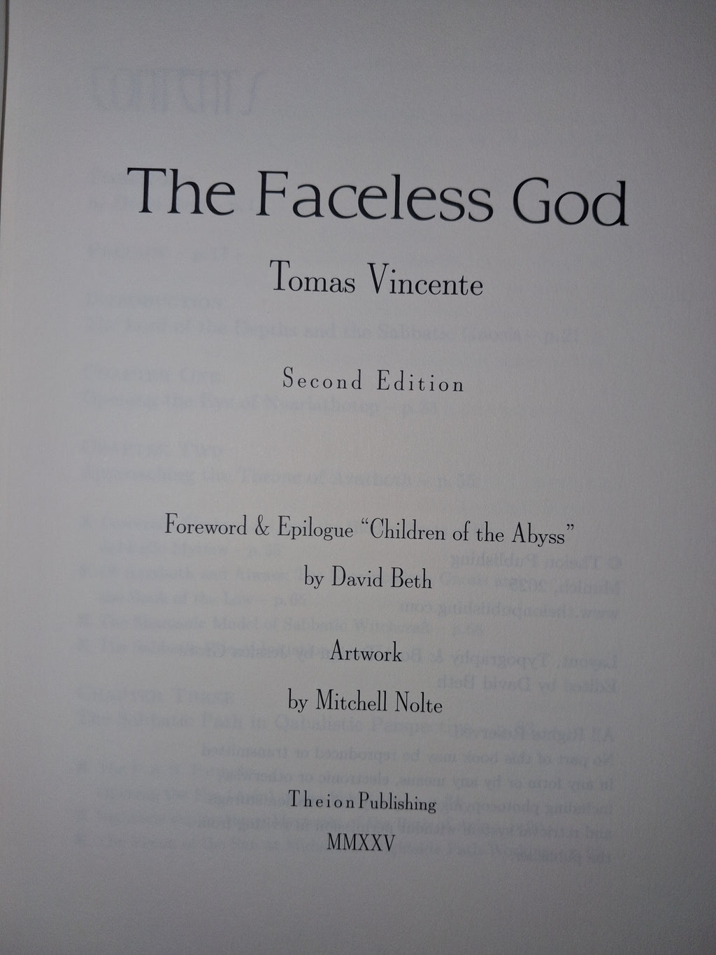 The Faceless God (Second Edition)