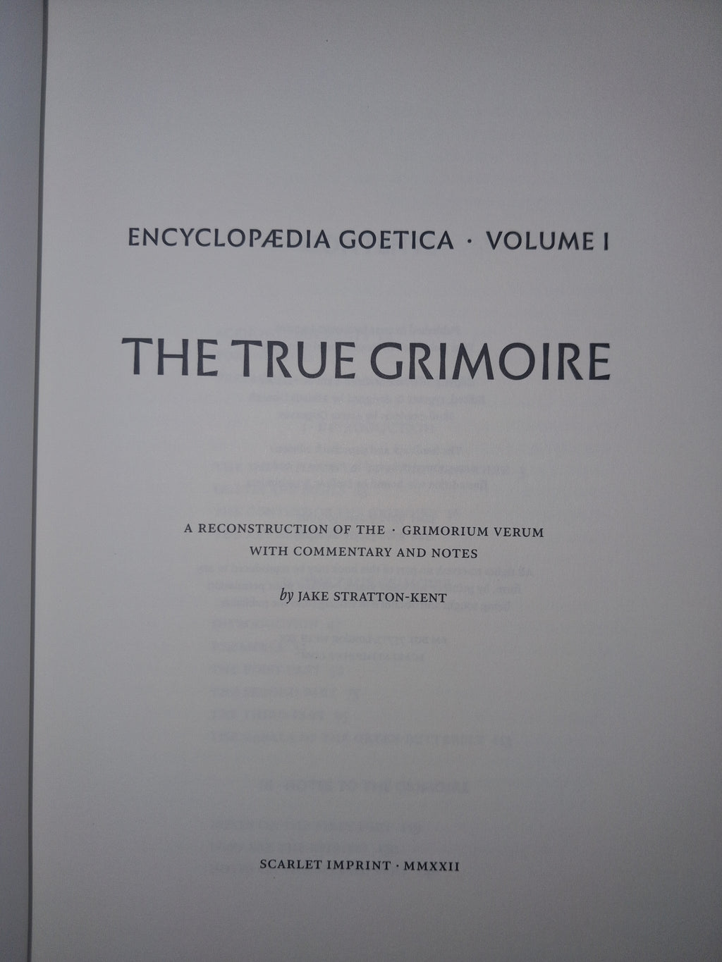 The True Grimoire  Jake Stratton-Kent – Encyclopaedia Goetica Vol. I