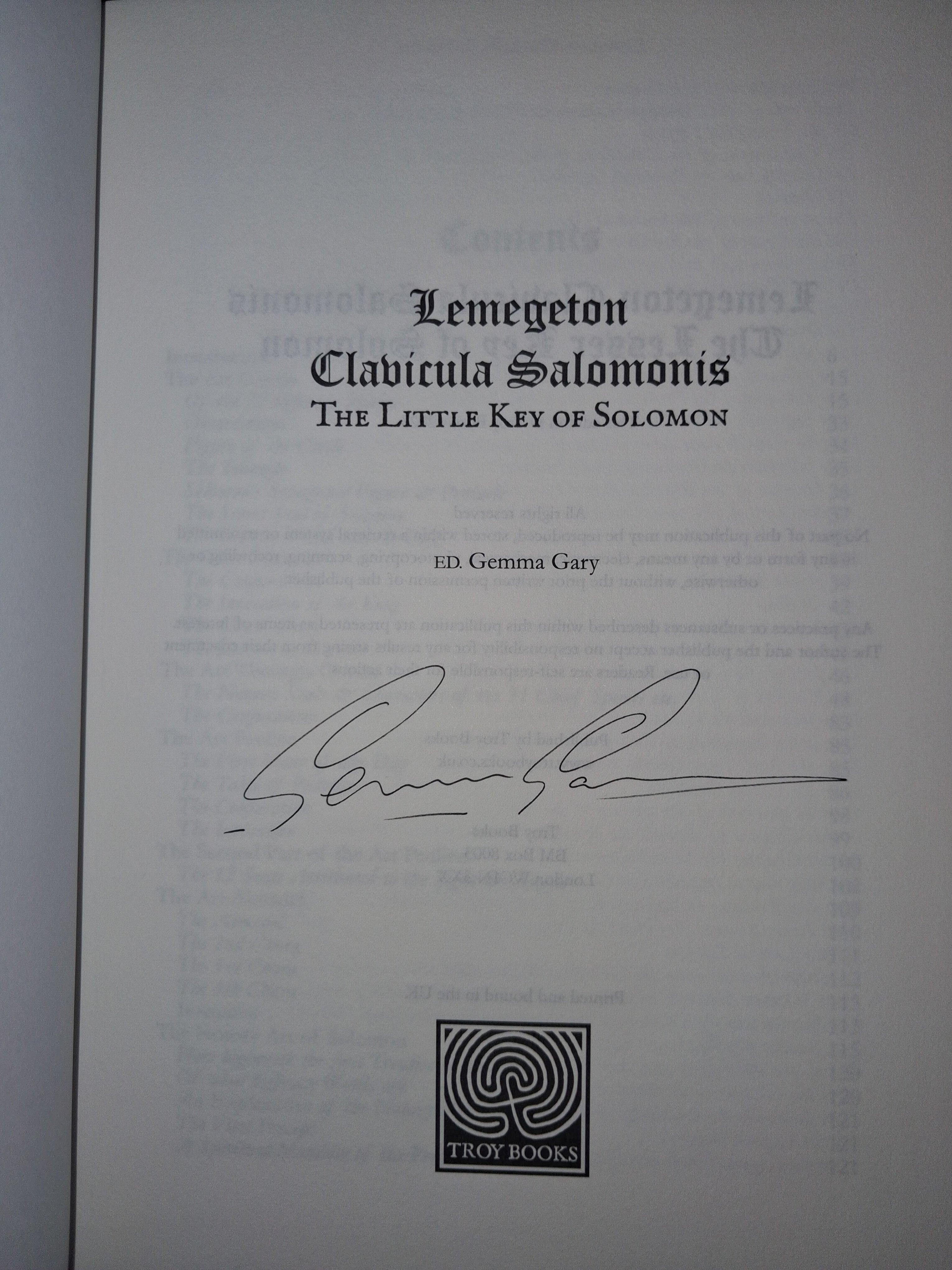Lemegeton Clavicula Salomonis – The Little Key of Solomon  Edited by Gemma Gary