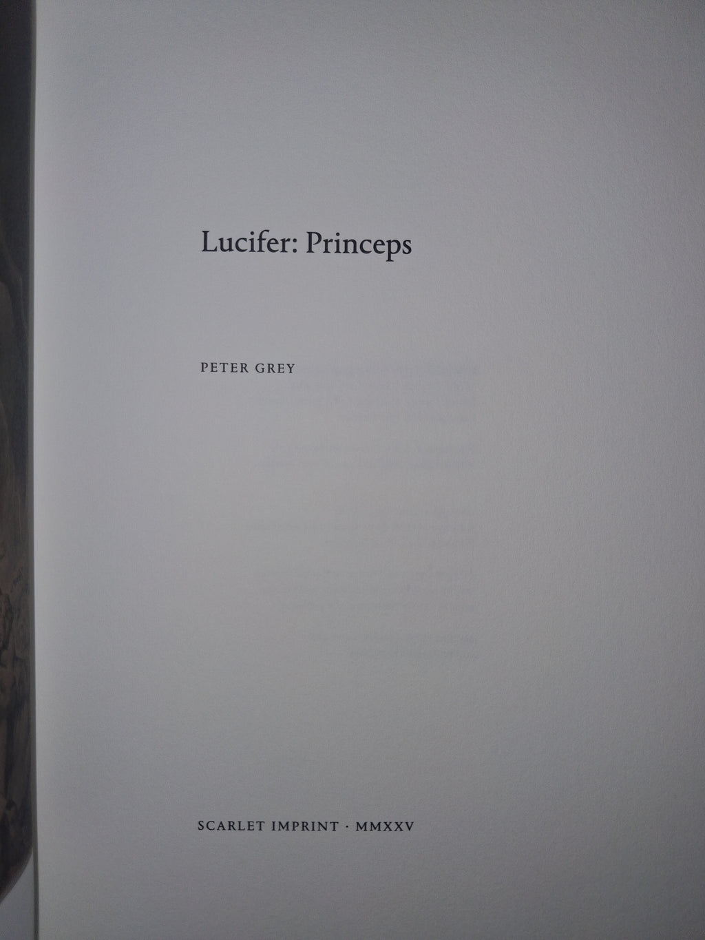 Lucifer: Princeps  by Peter Grey