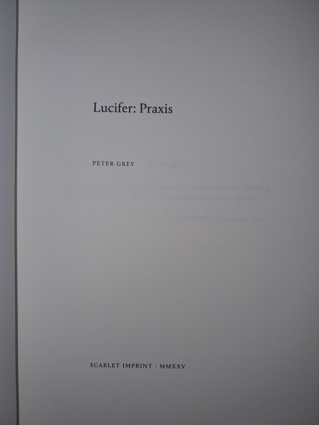 Lucifer: Praxis  by Peter Grey