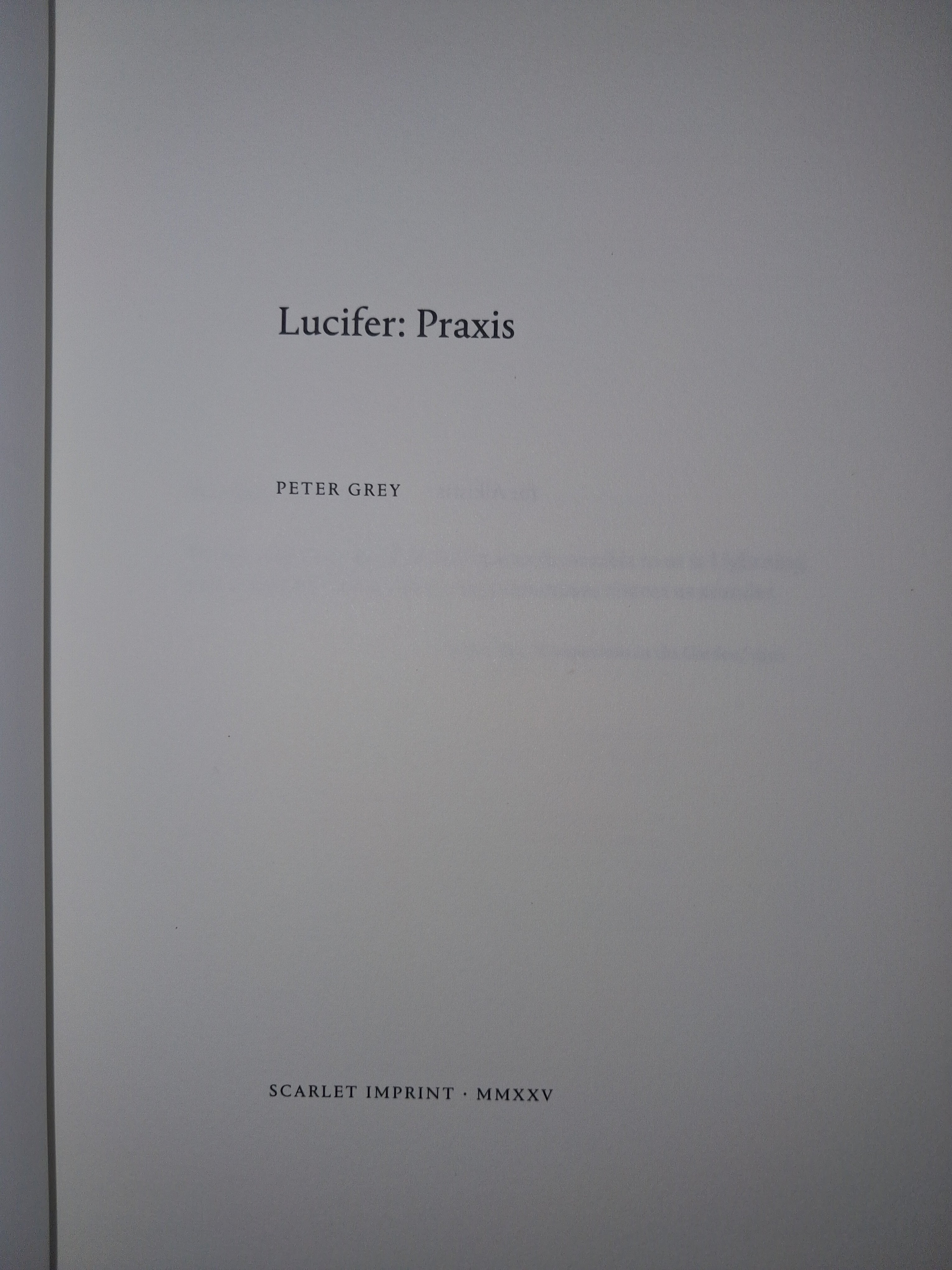 Lucifer: Praxis  by Peter Grey