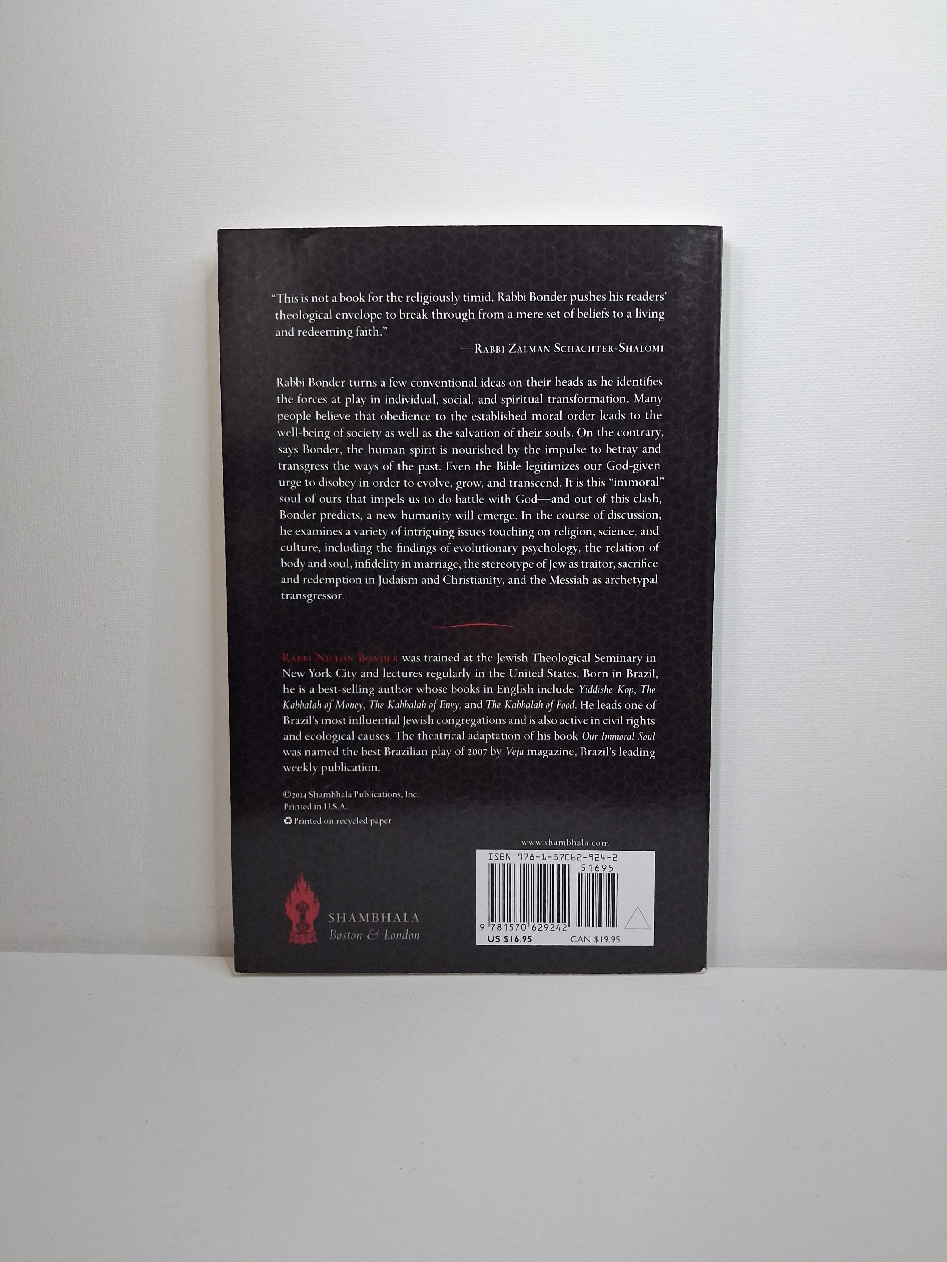 Our Immoral Soul: A Manifesto of Spiritual Disobedience - Rabbi Nilton Bonder