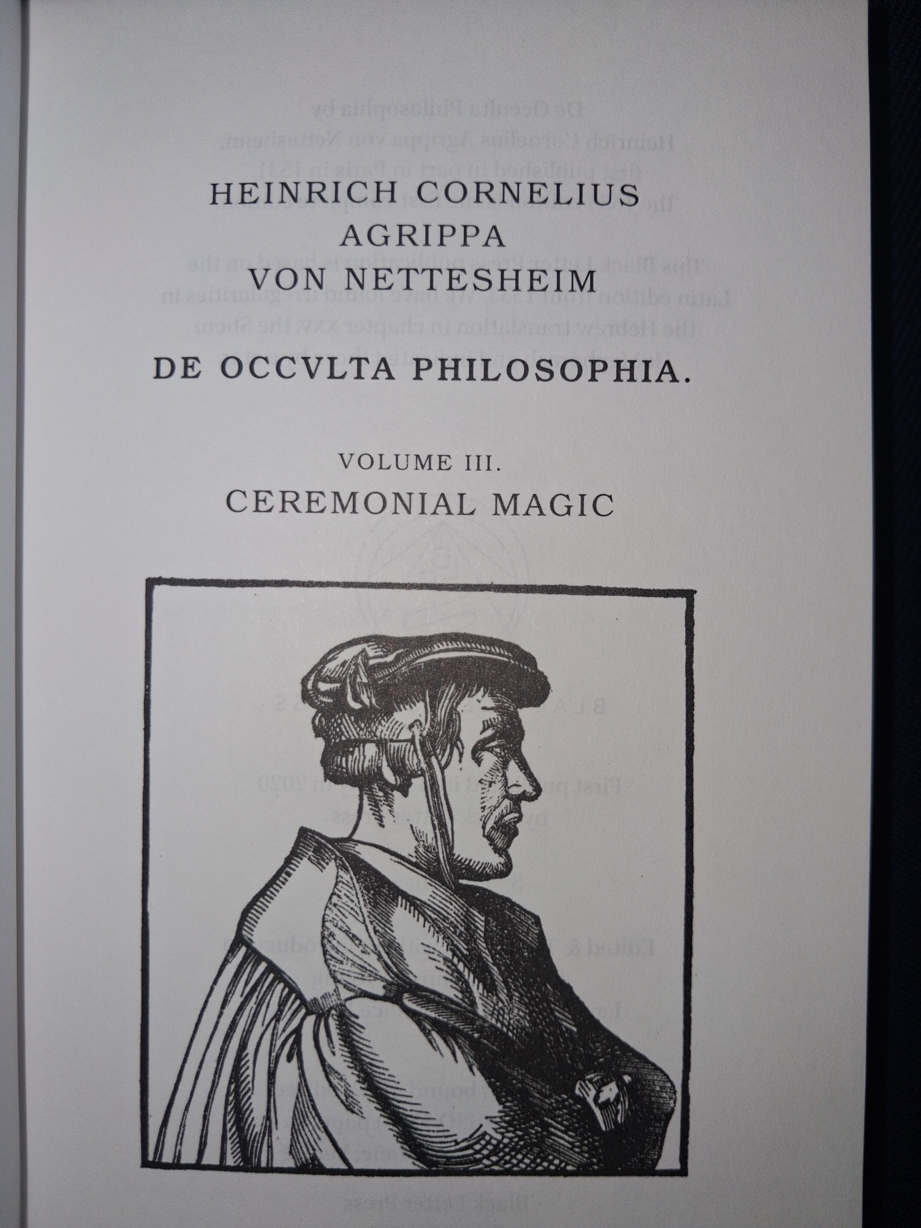 De Occulta Philosophia Vol. III: Ceremonial Magic by Heinrich Cornelius Agrippa