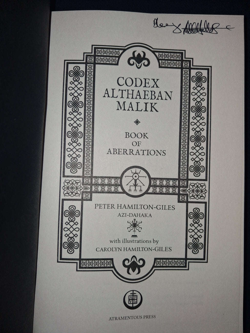 Codex Althaeban Malik: Book of the Black Dragon Volume II (Signed Second Edition)