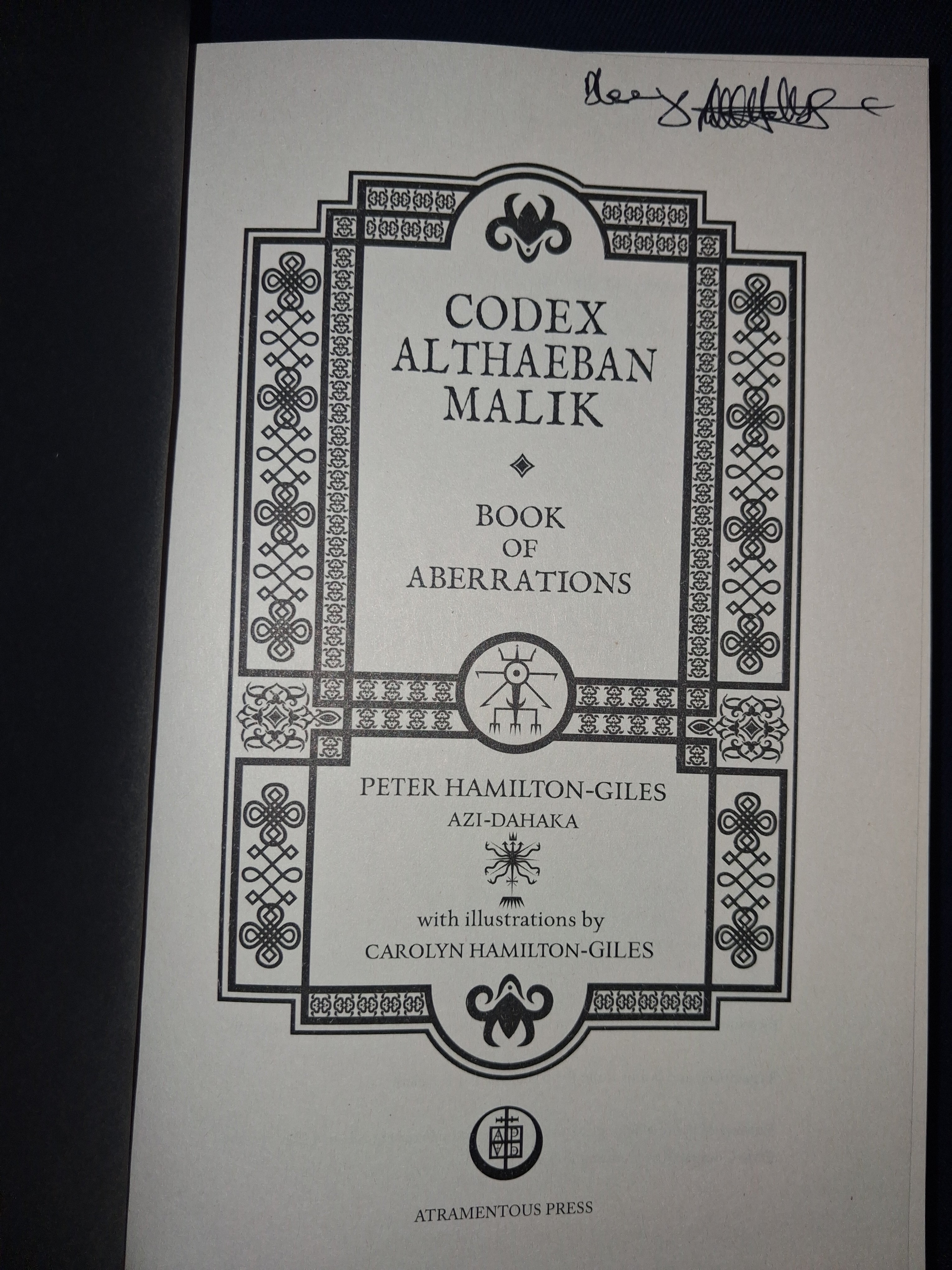 Codex Althaeban Malik: Book of the Black Dragon Volume II (Signed Second Edition)