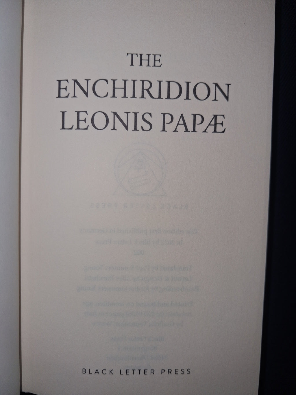 Enchiridion Leonis Papae — Translated, Edited & Introduced by Paul Summers Young