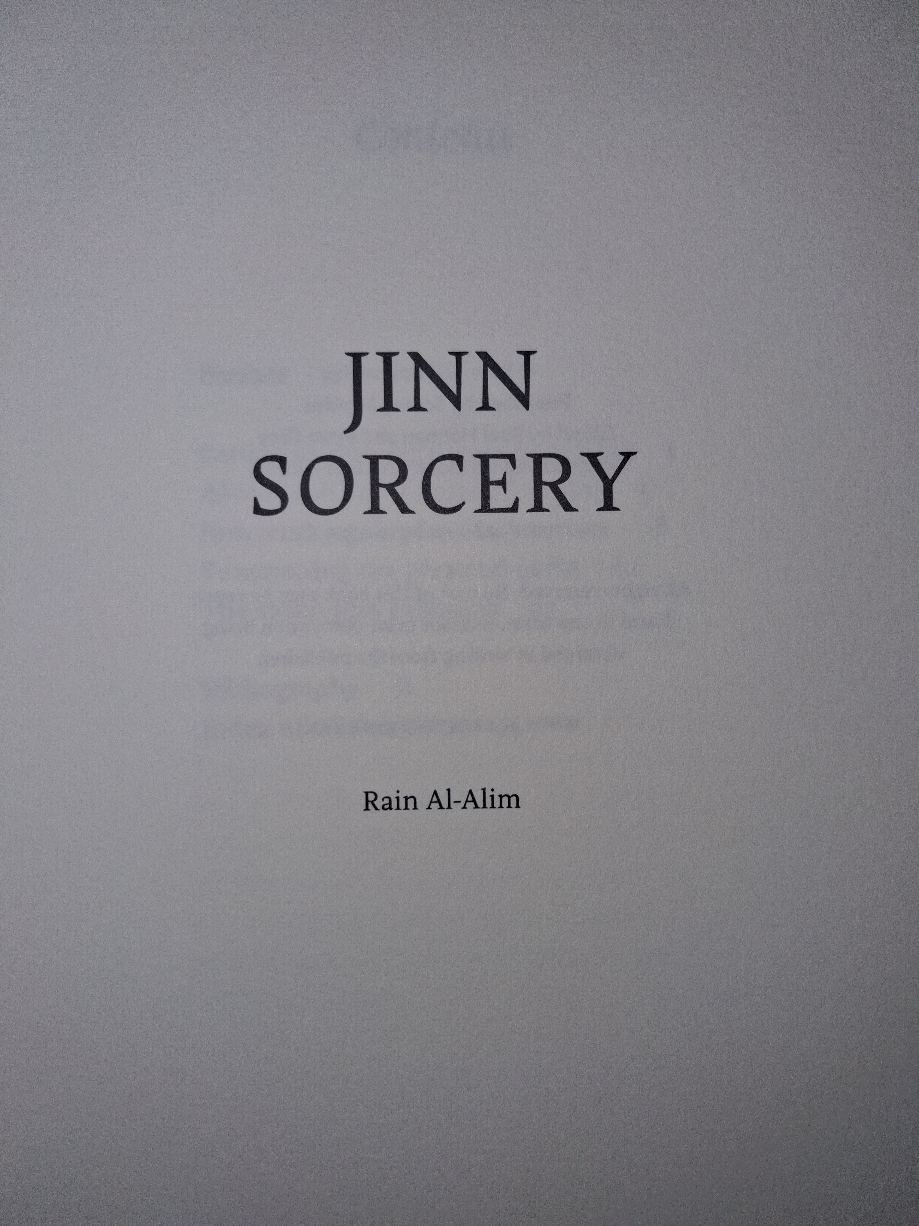 Jinn Sorcery by Rain Al-Alim