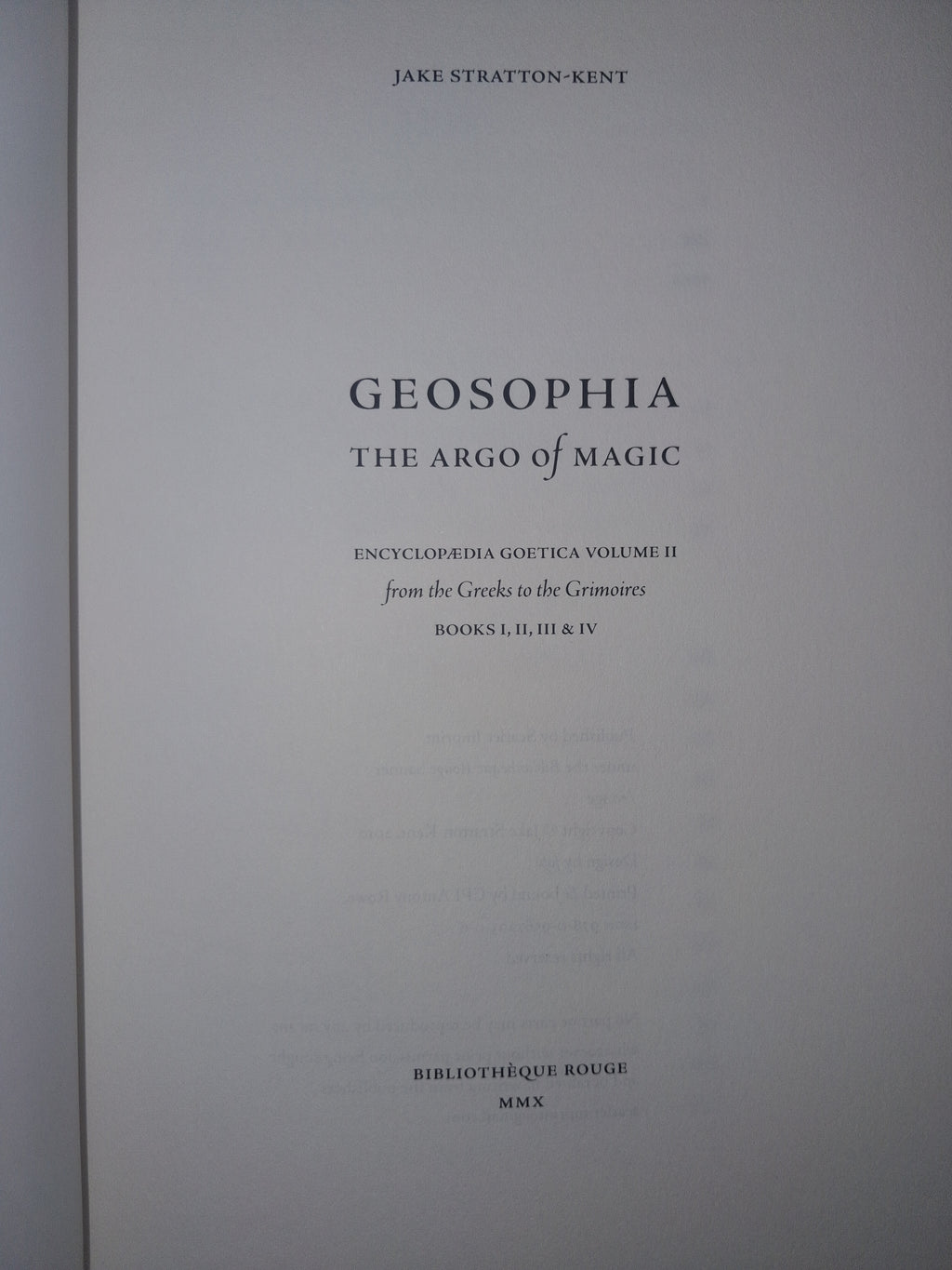 Geosophia: The Argo of Magic by Jake Stratton-Kent