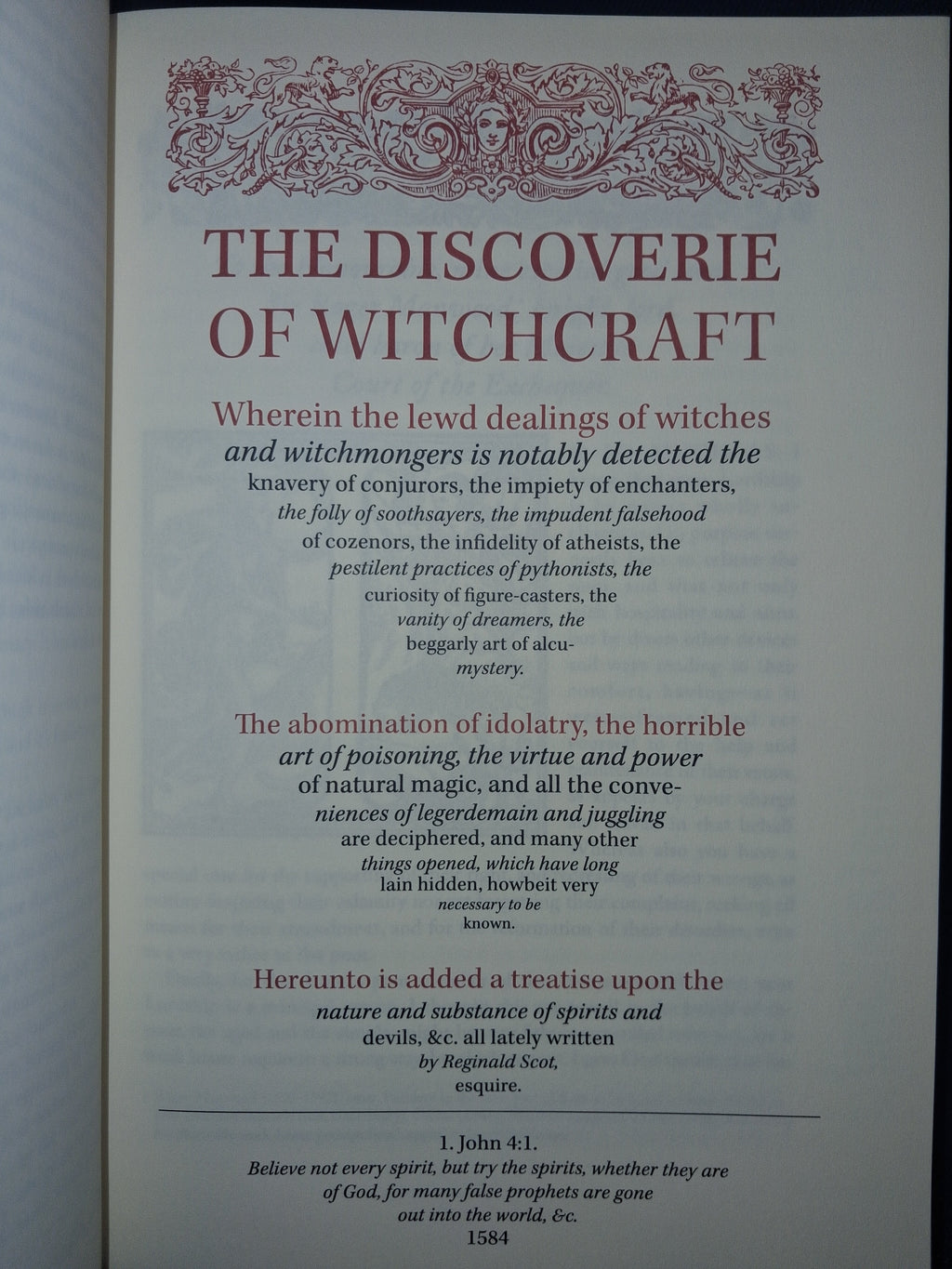 The Discoverie of Witchcraft by Reginald Scot