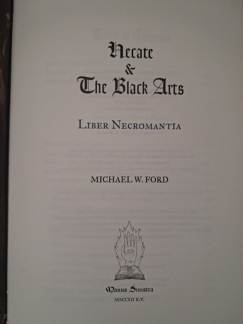 Hecate & The Black Arts: Liber Necromantia  by Michael W. Ford
