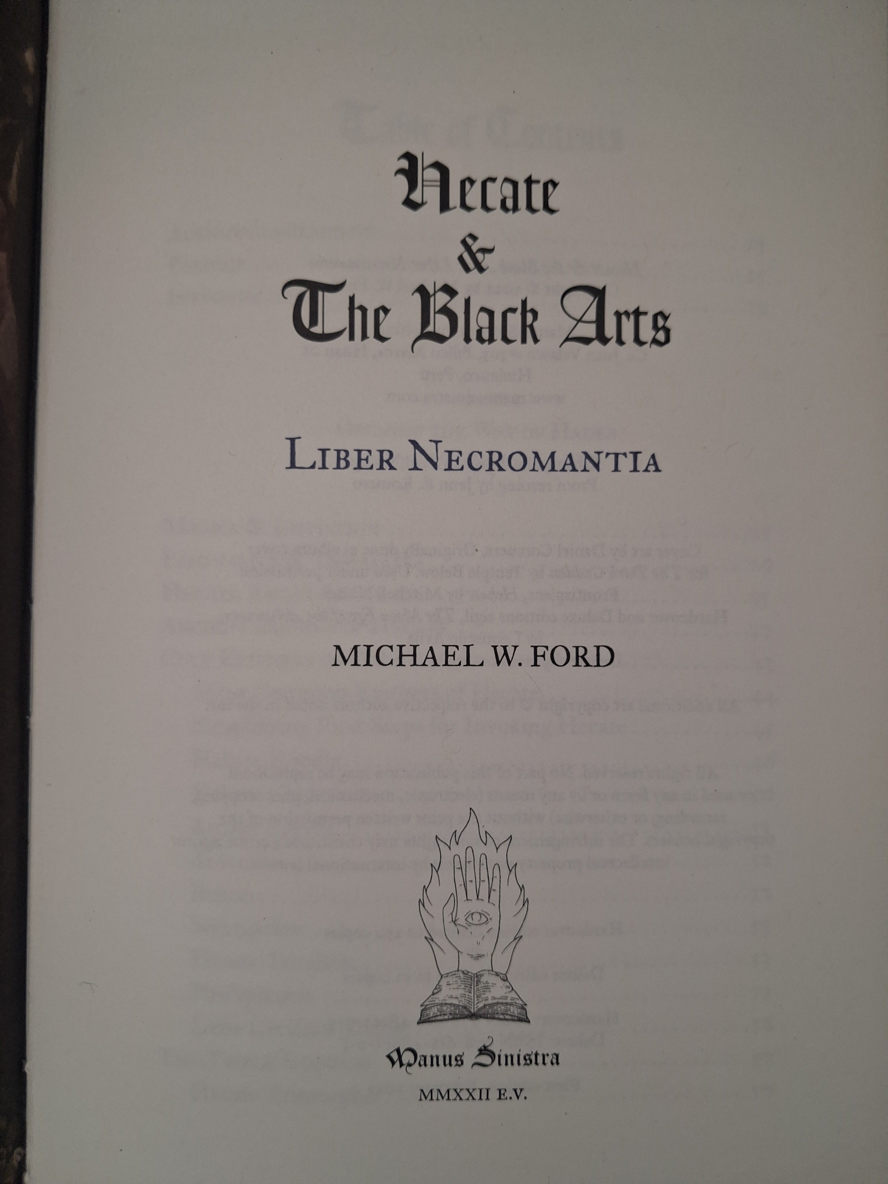 Hecate & The Black Arts: Liber Necromantia  by Michael W. Ford